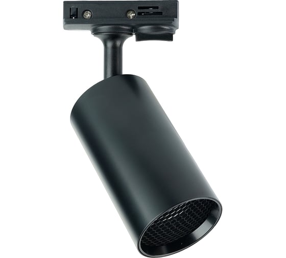 Изображение товара Трековый светильник FERON al198 однофазный на шинопровод под лампу gu10, черный с антибликовой сеточкой, 48940