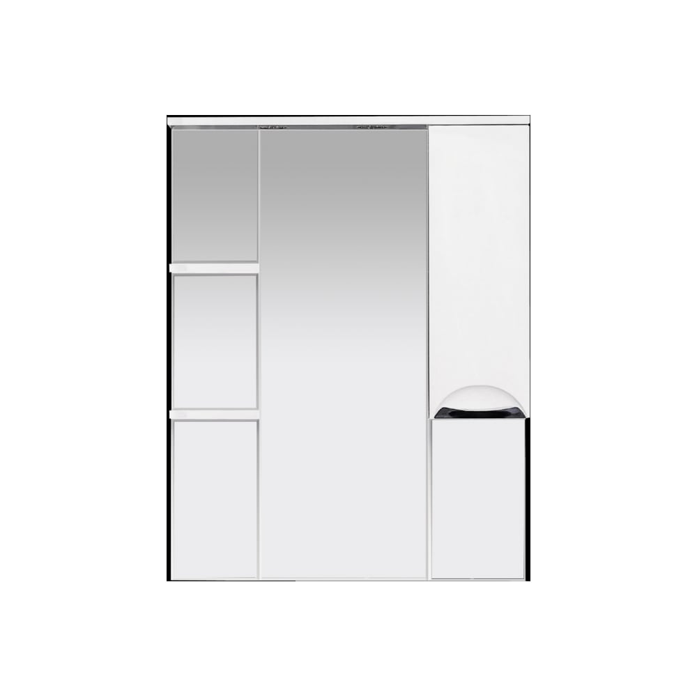 фото Зеркальный шкаф misty жасмин-75 правый, белая эмаль п-жас02075-011свп