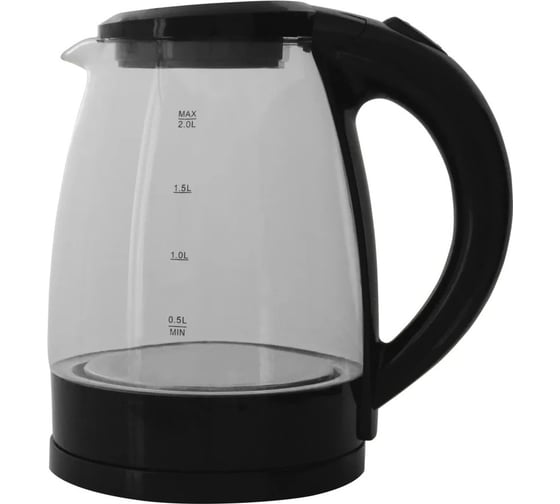 Изображение товара Чайник электрический Optima K-911 1,8 л, поворот на 360, световой индикатор работы, стеклянный корпус, 1800 Вт, защита от перегрева 2001961