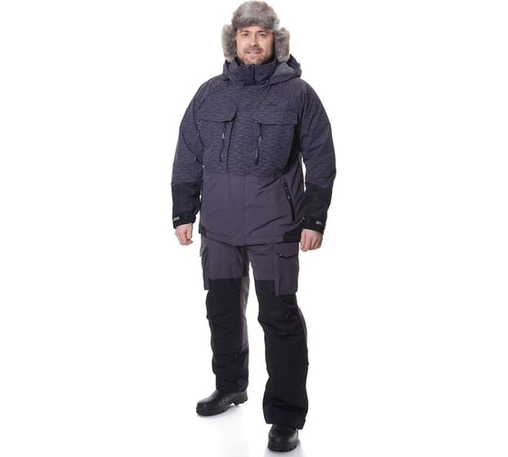 Изображение товара Костюм для рыбалки зимний GRAYLING Тугур -15, серый, р-р 60-62, рост 182-188 4610097079856