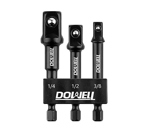 Изображение товара Адаптеры для головок 1/4", 3/8", 1/2", 75 мм, набор 3 шт DOWELL HY050102