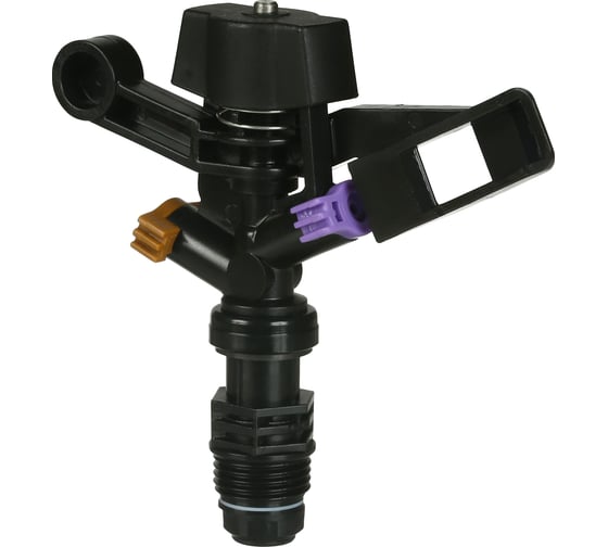 Изображение товара Спринклер импульсный Green Helper АВС пластик резьба 1/2 нар, радиус разбрызгивания 10м, расход воды 0,5 м3,ч, рабочее давление от 3 бар RS5022-2