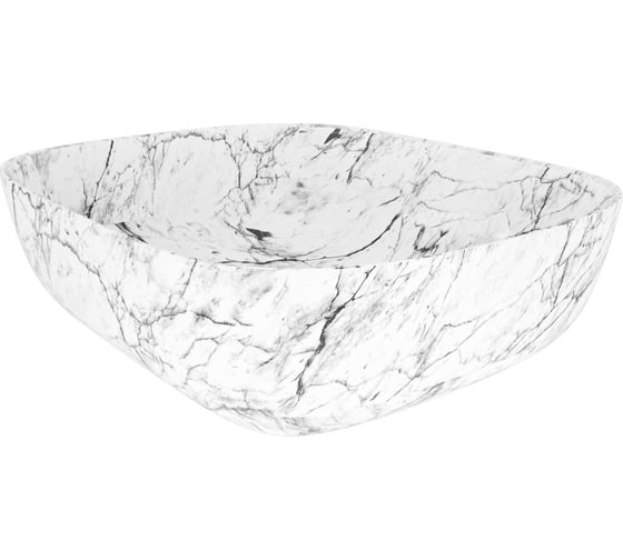 Изображение товара Раковина накладная Teymi Solli 50 artceramic, Белый Мрамор T50393 ЦБ-00269461