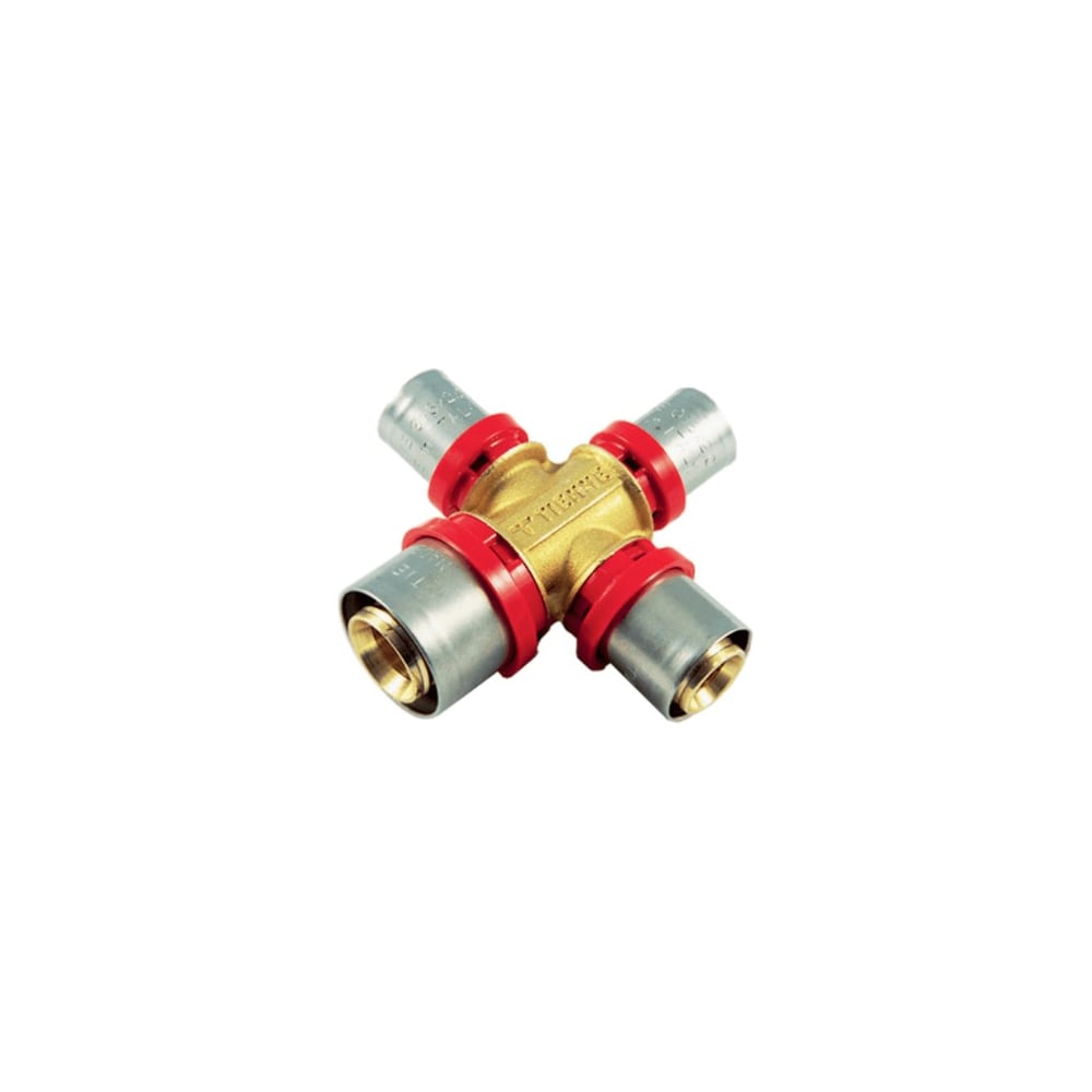 Изображение товара Крестовина TIEMME пресс 26x20x16x16 мм латунная для труб