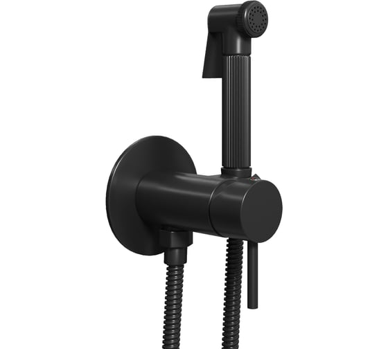 Изображение товара Смеситель с гигиенической лейкой  Teymi Lina, черный матовый T10230 ЦБ-00269221