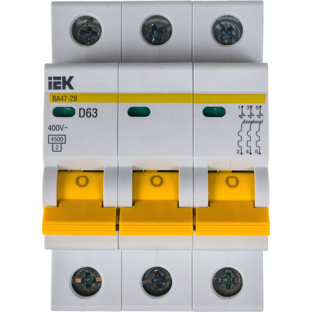 Модульный автоматический выключатель IEK выключатель автоматический модульный 1п c 20а 6ка optidin bm63 1c20 ухл3 кэаз 260505