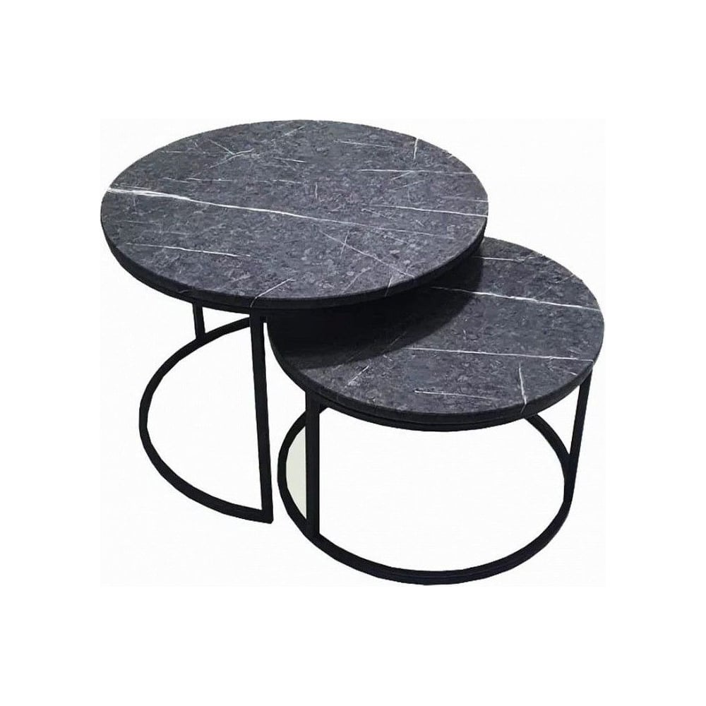 Изображение товара Журнальный стол Desk Question Duae DQ №1 современный черный мрамор