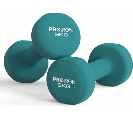 Изображение товара Гантели неопреновые PROIRON 2 шт по 3 кг Г2030НЕО