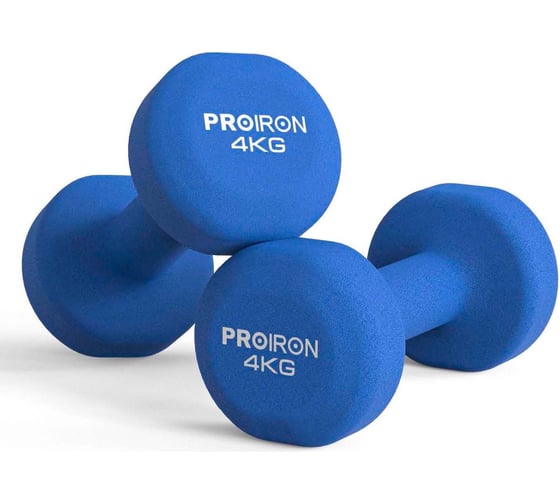 Изображение товара Гантели неопреновые PROIRON 2 шт по 4 кг Г2040НЕО