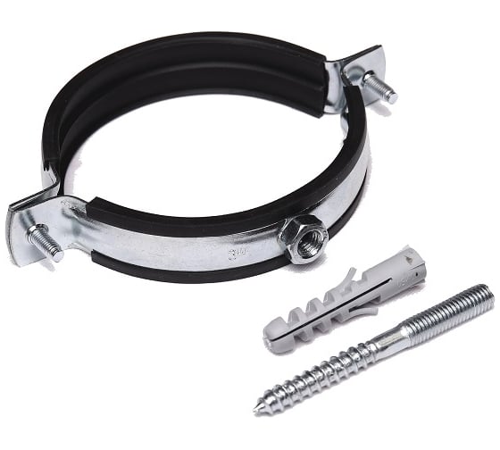 Изображение товара Хомут металлический КОНТУР (3") 86-91 со шпилькой и дюбелем 140909086810