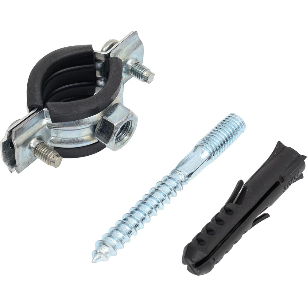 Изображение товара Хомут металлический КОНТУР (1/2") 20-24 со шпилькой и дюбелем 140909020110