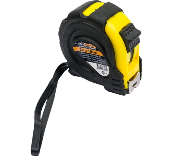 Изображение товара Рулетка Инструмент №1 обрезиненный корпус, ABS пластик, 5 м, 19 мм 1012-001