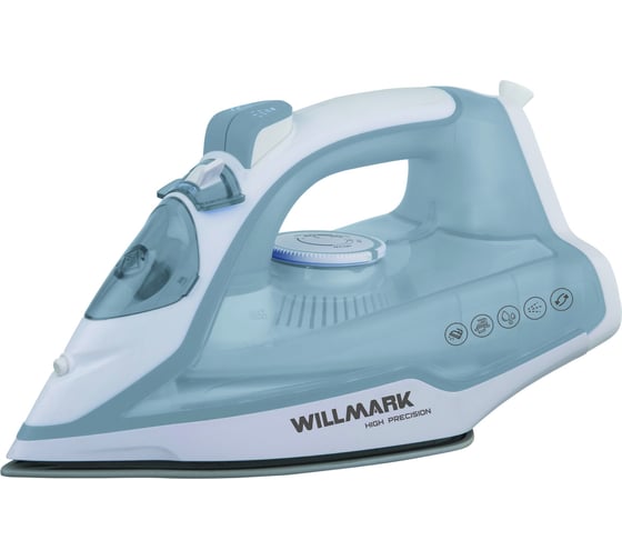 Изображение товара Утюг Willmark SI-2267CB 2200 Вт, керамическая подошва, 280 мл, самоочистка, паровой удар, шнур 1,8 м, NEW бело-серый 2000667