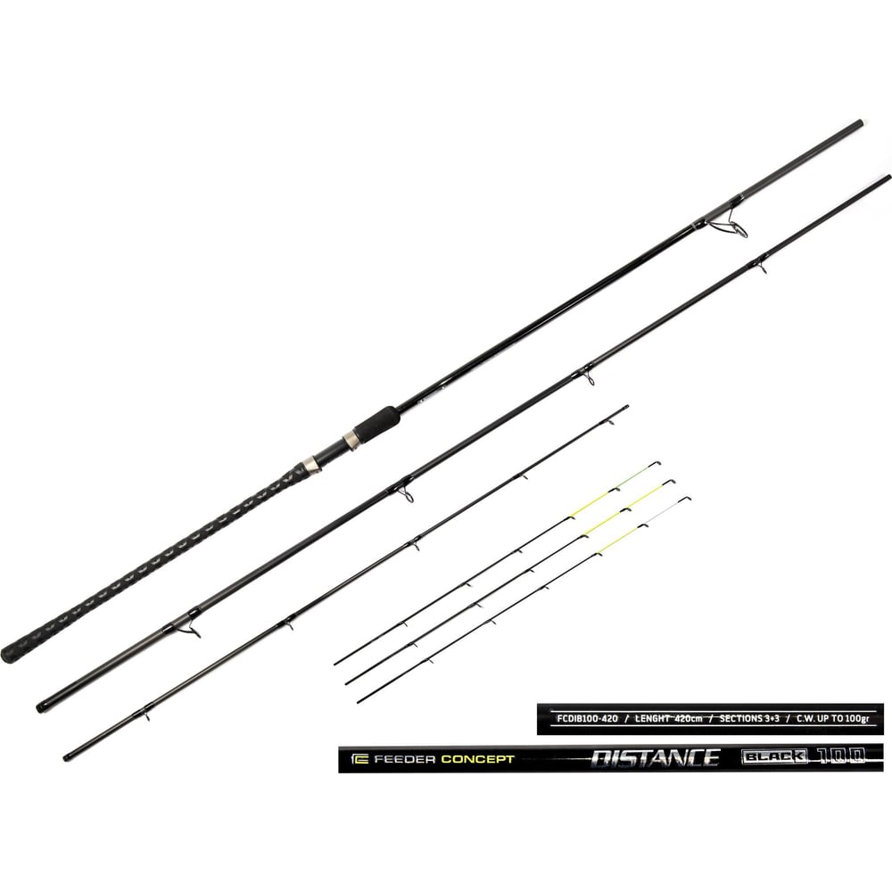 Изображение товара Фидерное удилище FEEDER CONCEPT Distance BLACK 100г 4.20 м