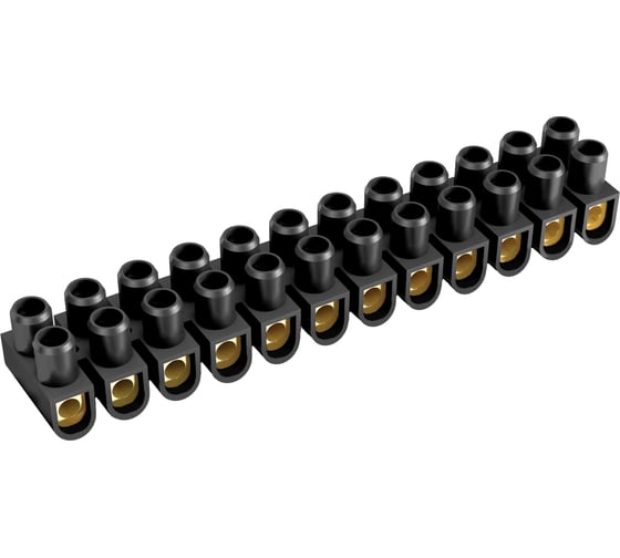 Изображение товара Винтовая клемма duwi пластик, 1,5-12мм², черная, 1шт, 12 пар, 24580 3