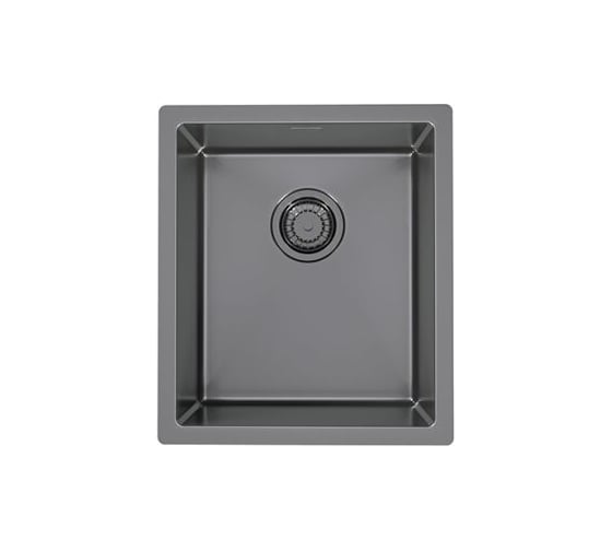 Изображение товара Мойка ALVEUS QUADRIX MONARCH 20 ANTHRACITE 390х450х200 мм, в комплекте с выпуском, без сифона 1103317