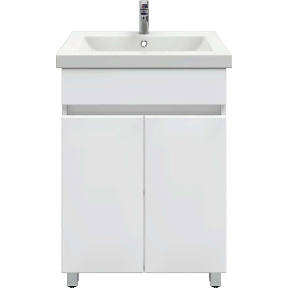 Изображение товара Тумба напольная Sanstar Квадро 50 с раковиной Como 50 (комплект) для ванной комнаты, белая 203.1-1.4.1.ККОМ Изображение товара Тумба напольная Sanstar Квадро 50 с раковиной Como 50 (комплект) для ванной комнаты, белая 203.1-1.4.1.ККОМ