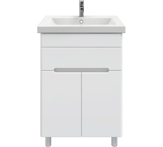 Изображение товара Тумба напольная Sanstar Модена 70 с раковиной Como 70 (комплект) для ванной комнаты, белая 224.1-1.4.1.ККОМ