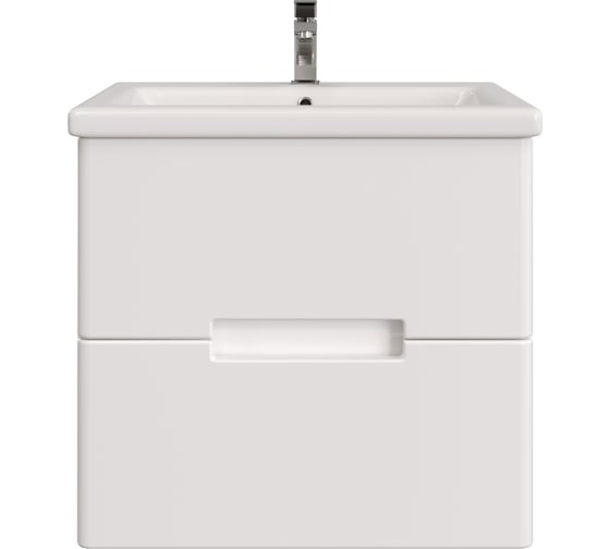 Изображение товара Тумба подвесная Sanstar Ориана 50 с раковиной Como 50 (комплект) для ванной комнаты белая 369.1-1.4.1.ККОМ