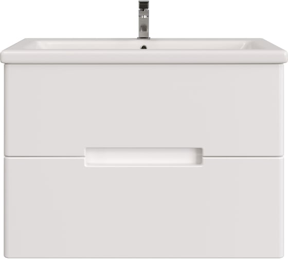 Изображение товара Тумба подвесная Sanstar Ориана 70 с раковиной Como 70 (комплект) для ванной комнаты, белая 286.1-1.4.1.ККОМ