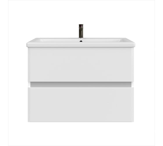 Изображение товара Тумба подвесная Sanstar Велья 80 с раковиной Como 80 (комплект) для ванной комнаты, белая 62.2-1.4.1.ККОМ