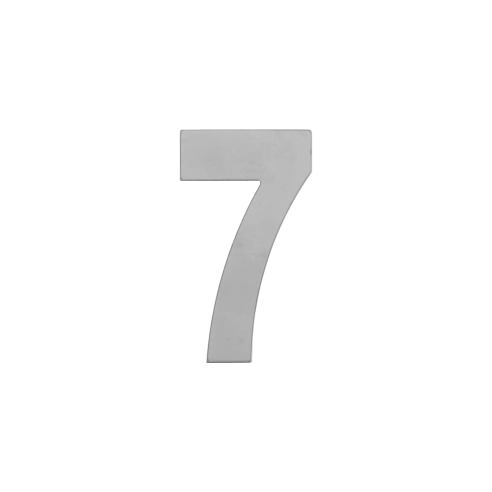 Изображение товара Номер дверной из металла Marlok 7 хром с клеевой основой