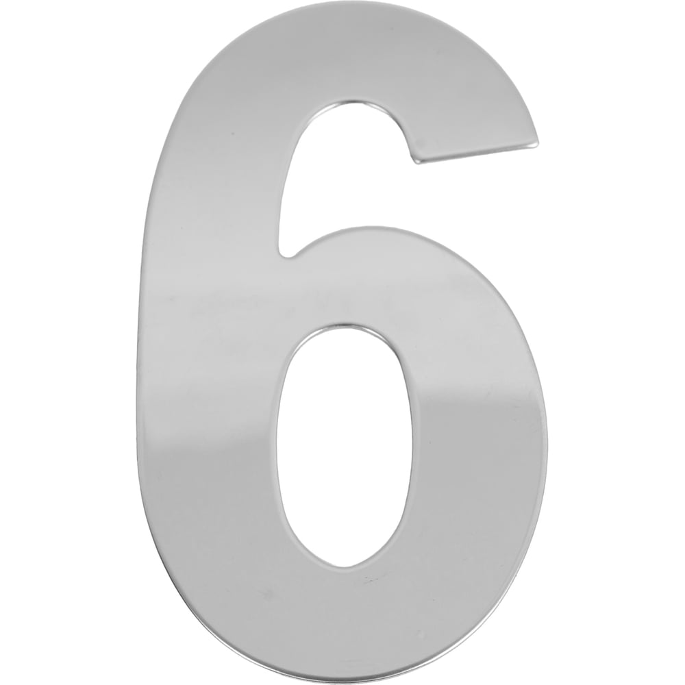 Изображение товара Дверной номер Marlok 6 из металла с хромовым покрытием 75х40 мм