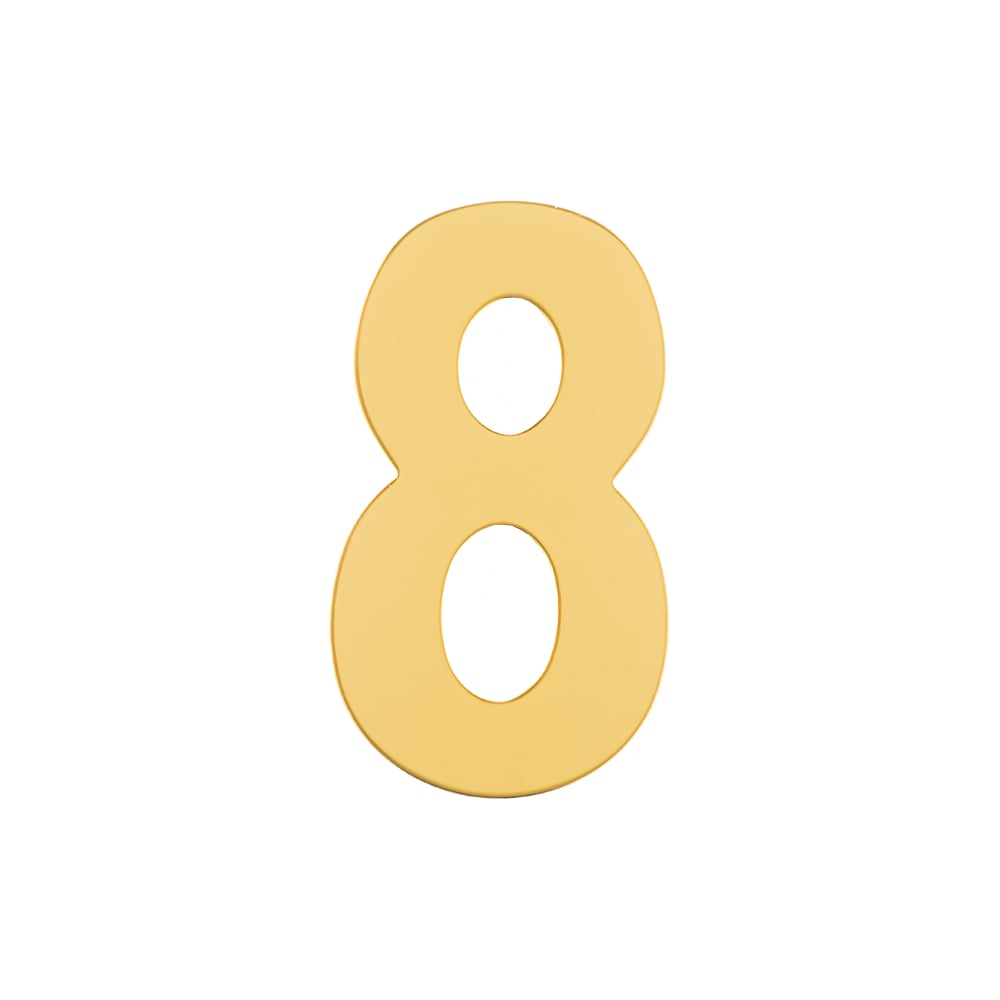 Изображение товара Дверной номер Marlok 8 из металла в золотом цвете 75x40 мм