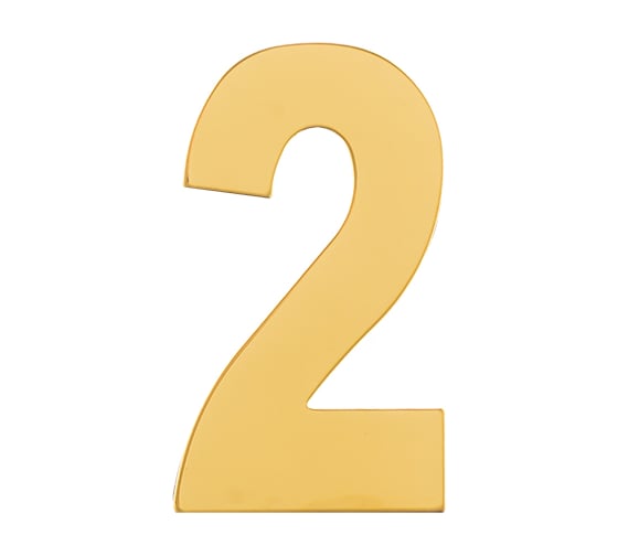 Изображение товара Номер дверной Marlok 2, металл, PB золото 028500