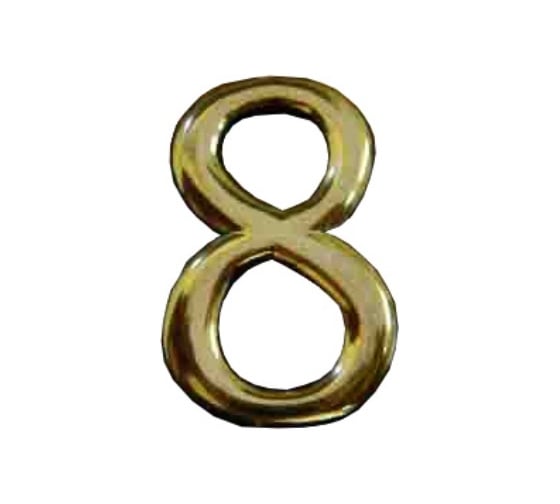 Изображение товара Номер дверной Marlok 8, пластик, PB золото 002934