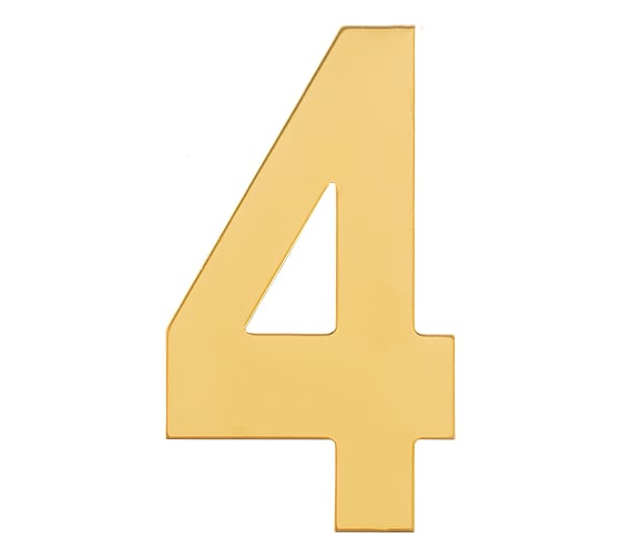 Изображение товара Номер дверной Marlok 4, металл, PB золото 028502