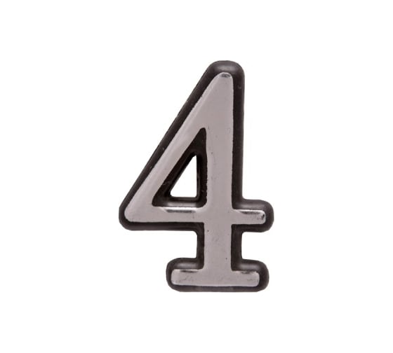 Изображение товара Номер дверной Marlok 4, пластик, CP хром 027306