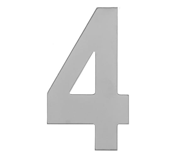 Изображение товара Номер дверной Marlok 4, металл, CP хром 027298