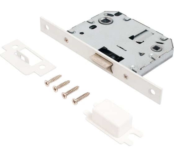 Изображение товара Защёлк с фиксатором Аллюр АРТ L7050S W матовый белый, планка 18 мм, без ручек 14544