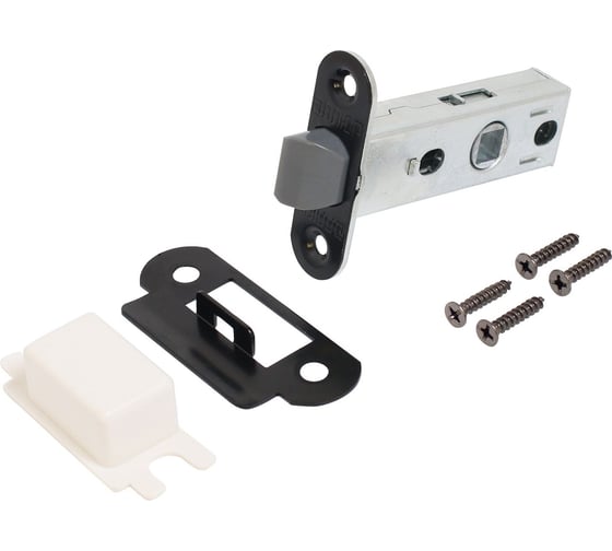 Изображение товара Защёлка Аллюр АРТ L45-8-PR18 BL матовый черный, пластик, овальная торц. планка 18 мм, б/ручек 14539