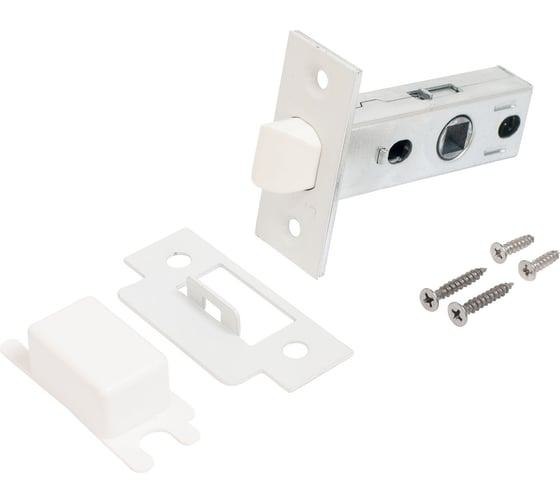 Изображение товара Защёлка Аллюр АРТ L45-8-P W матовый белый, пластик, торц. планка 25 мм, б/ручек 14538