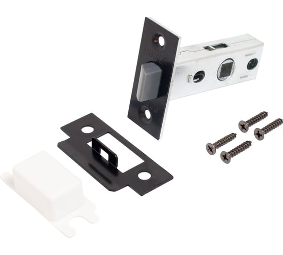 Изображение товара Защёлка Аллюр АРТ L45-8-P BL матовый черный, пластик, торц. планка 25 мм, б/ручек 14537