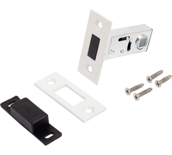 Изображение товара Защёлка магнитная Аллюр АРТ L50-8M W матовый белый, б/ручек 14535