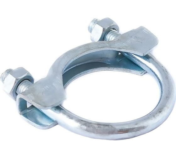 Изображение товара Хомут крепления глушителя Стройбат d 42,0 мм белый цинк 1 шт 360350