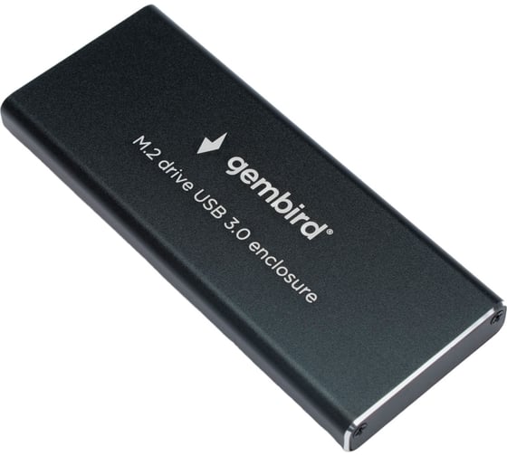Изображение товара Внешний корпус Gembird USB 3.0 для M2 SATA, порт MicroB, металл, черный, EEM2-SATA-1