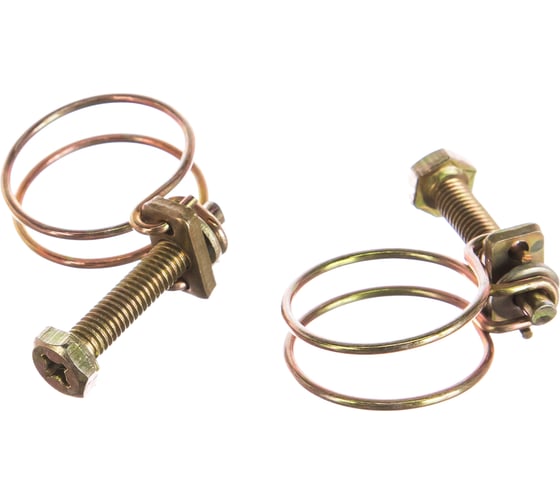 Изображение товара Проволочный хомут Стройбат 22-26мм цинк 2 шт 350480