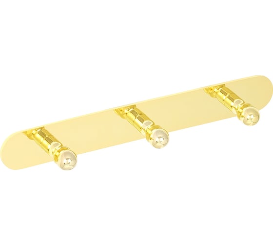 Изображение товара Планка с 3-мя крючками Veragio Gialetta 23.5 см, золото VR.GIL-6436.DO