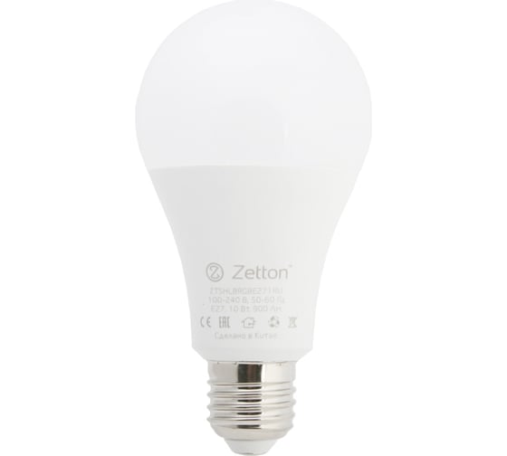 Изображение товара Умная лампа Zetton LED RGBW Wi-Fi Bulb E27 10Вт ZTSHLBRGBE271RU
