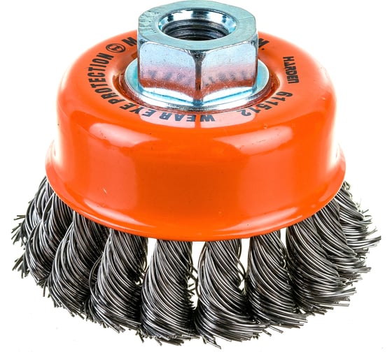 Изображение товара Щетка чашка (75 мм; М14Х2; крученая металлическая проволока 0.5 мм) для УШМ HARDEN 611512