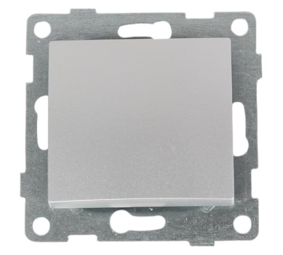 Изображение товара Механизм проходного переключателя GUSI ELECTRIC Bravo 1 клавиша, СУ, 10А, 250В, серебро С10В4-004