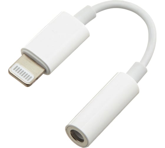 Изображение товара Кабель-переходник Cablexpert USB Lightning/Jack3.5F, для передачи аудио сигнала, белый, пакет CCA-LM3.5F-01-W