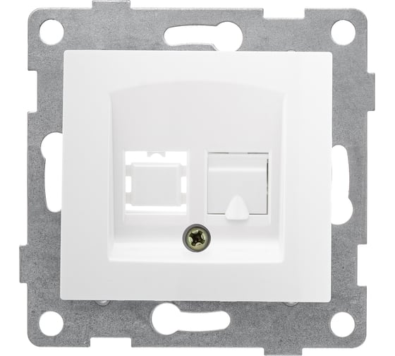Изображение товара Механизм компьютерной розетки GUSI ELECTRIC Bravo RJ45, одинарной, СУ, белый С10К1-001