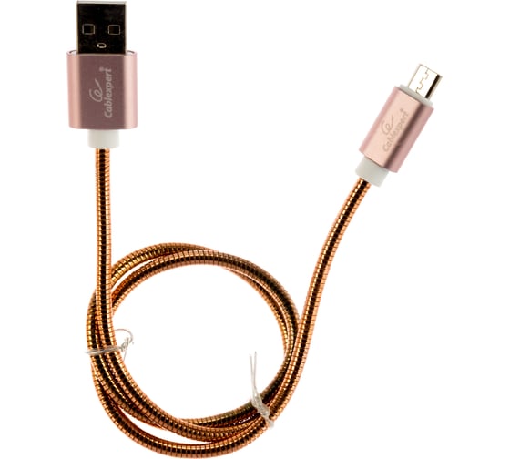 Изображение товара Кабель Cablexpert USB 2.0 AM/microB, серия Gold, длина 0.5 м, золото, блистер, CC-G-mUSB02Cu-0.5M
