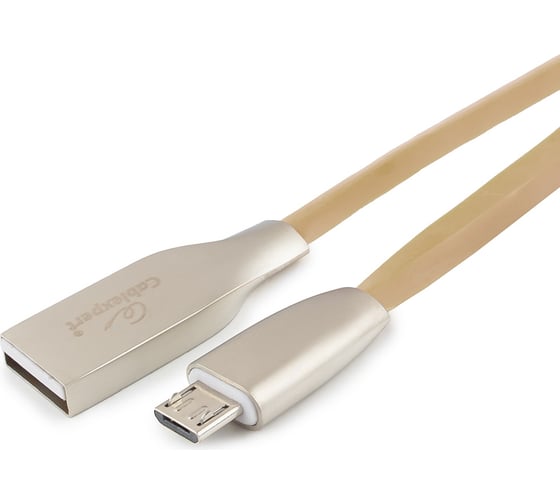 Изображение товара Кабель USB 2.0 Cablexpert, AM/microB, серия Gold, длина 1м, блистер, золотой CC-G-mUSB01Gd-1M
