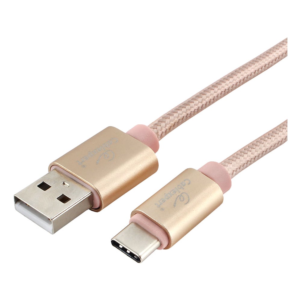 фото Кабель usb 2.0 cablexpert, am/typec, серия ultra, длина 1м, блистер, золотой cc-u-usbc02gd-1m